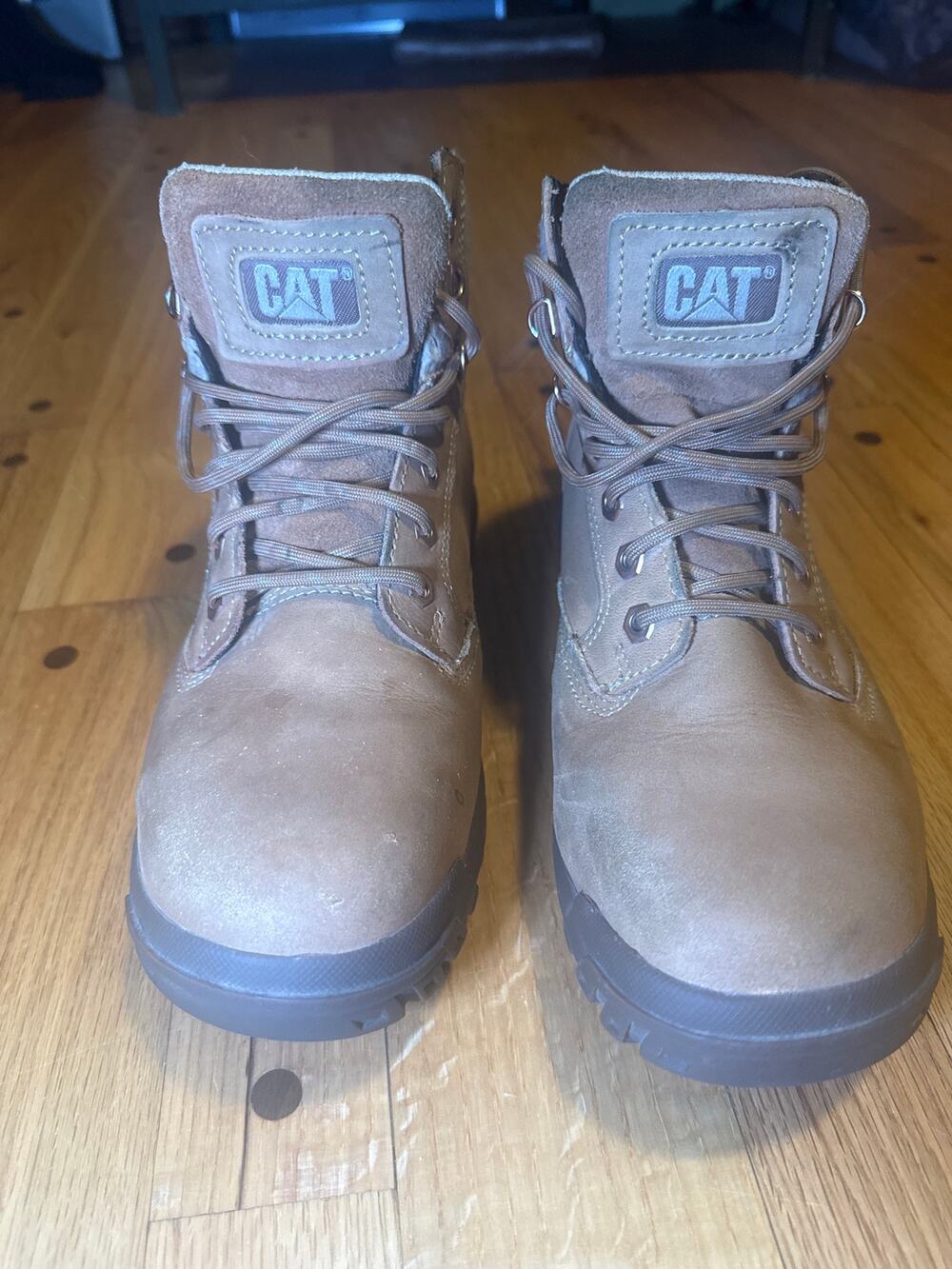 CAT Tess Steel Toe Work Boots Womens 8.5 W Wide Sundance Leather P91009